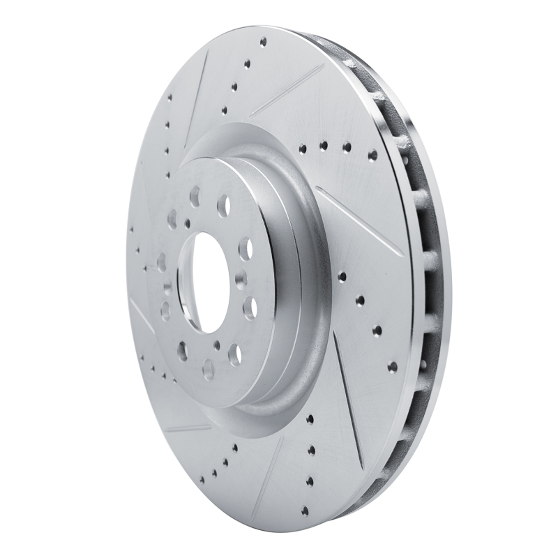Picture of RNC Brake Rotor - Drill & Slot - R1 17-25 Acura Integra Front Left Drilled & Slotted Silver Brake Rotor rnc631-59065L