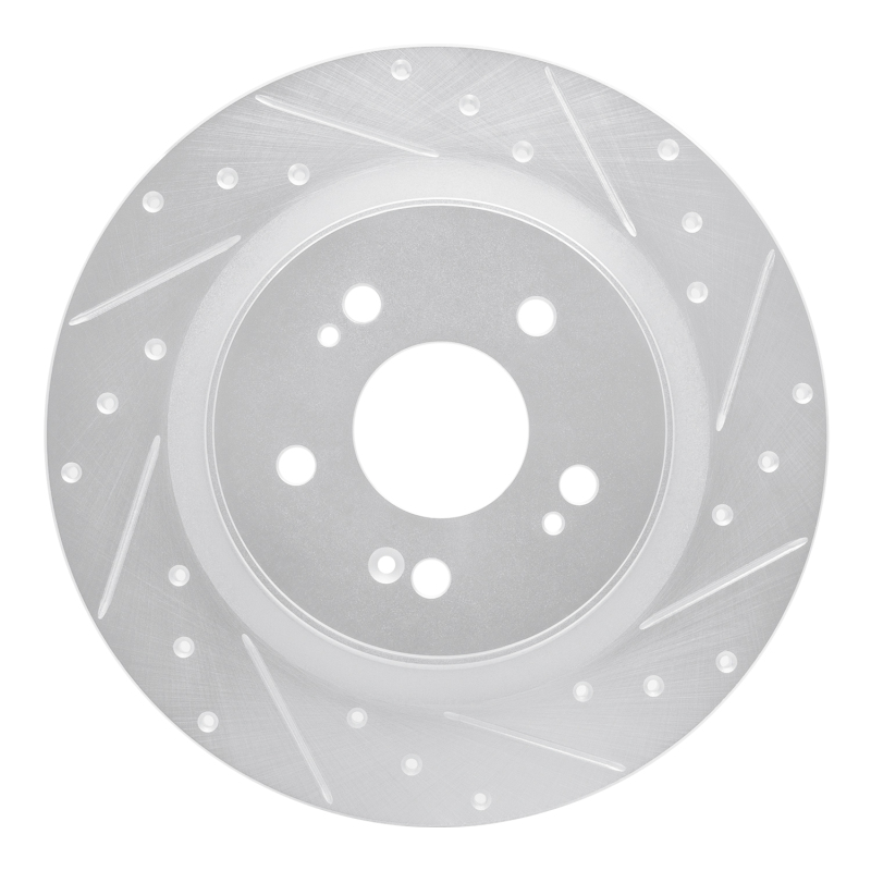 Picture of RNC Brake Rotor - Drill & Slot - R1 18-25 Honda Odyssey Rear Right Drilled & Slotted Silver Brake Rotor rnc631-59066R
