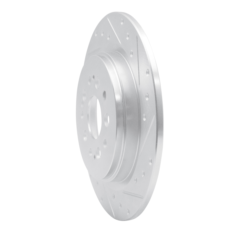 Picture of RNC Brake Rotor - Drill & Slot - R1 17-25 Acura RDX Rear Right Drilled & Slotted Silver Brake Rotor rnc631-59070R