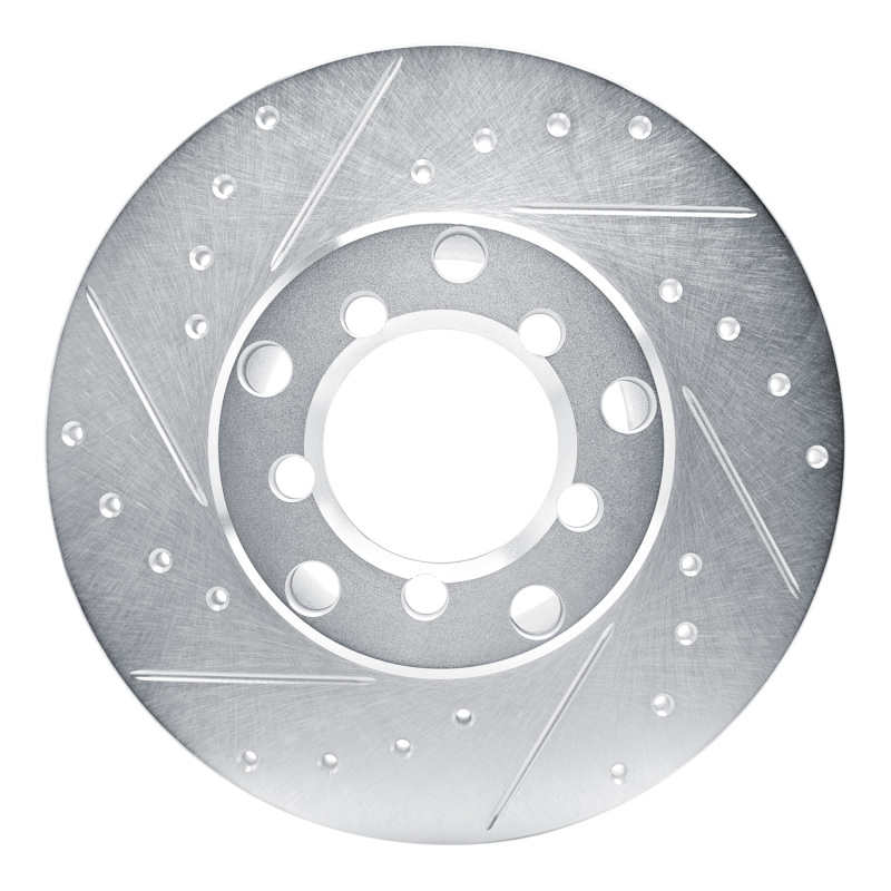 Picture of RNC Brake Rotor - Drill & Slot - R1 65-73 Mercedes-Benz 250SEC Front Left Drilled & Slotted Silver Brake Rotor rnc631-63002L