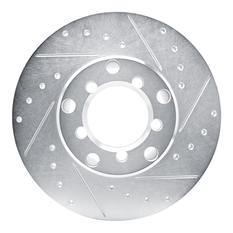 Picture of RNC Brake Rotor - Drill & Slot - R1 65-73 Mercedes-Benz 220 Front Right Drilled & Slotted Silver Brake Rotor rnc631-63002R