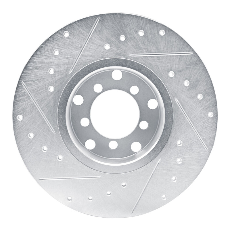 Picture of RNC Brake Rotor - Drill & Slot - R1 65-73 Mercedes-Benz 220 Front Right Drilled & Slotted Silver Brake Rotor rnc631-63002R
