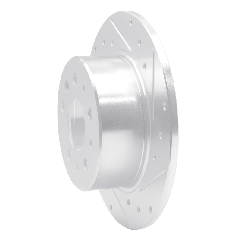 Picture of RNC Brake Rotor - Drill & Slot - R1 61-91 Mercedes-Benz 220D Rear Right Drilled & Slotted Silver Brake Rotor rnc631-63003R