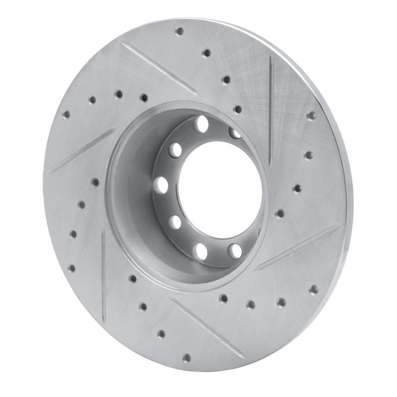 Picture of RNC Brake Rotor - Drill & Slot - R1 73-85 Mercedes-Benz 230 Front Left Drilled & Slotted Silver Brake Rotor rnc631-63006L