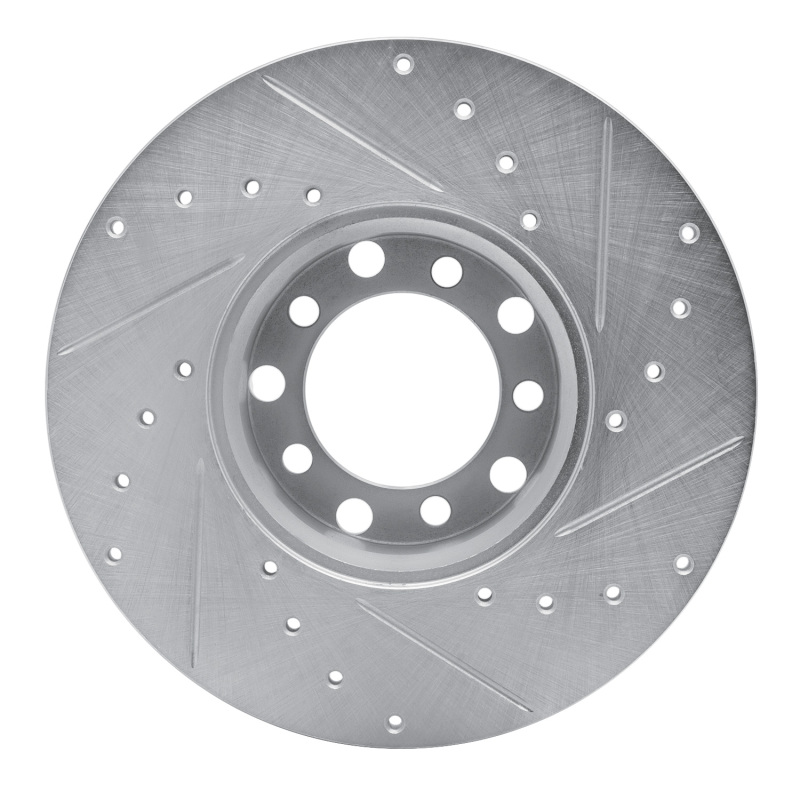 Picture of RNC Brake Rotor - Drill & Slot - R1 73-85 Mercedes-Benz 230 Front Left Drilled & Slotted Silver Brake Rotor rnc631-63006L
