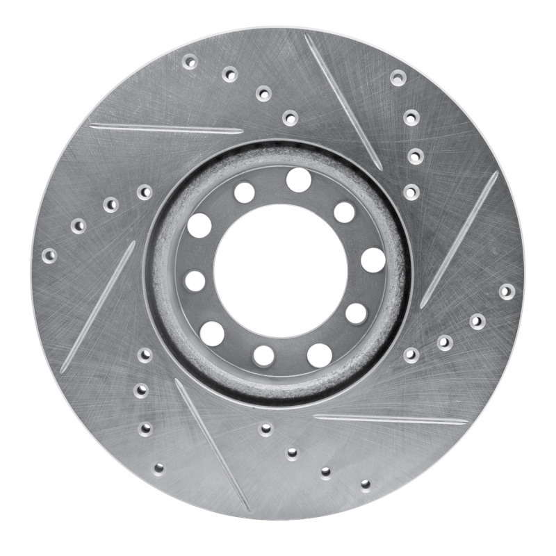 Picture of RNC Brake Rotor - Drill & Slot - R1 72-80 Mercedes-Benz 450SE Front Left Drilled & Slotted Silver Brake Rotor rnc631-63009L