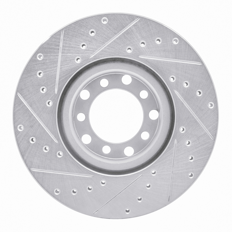 Picture of RNC Brake Rotor - Drill & Slot - R1 82-85 Mercedes-Benz 380SEC Front Right Drilled & Slotted Silver Brake Rotor rnc631-63007R