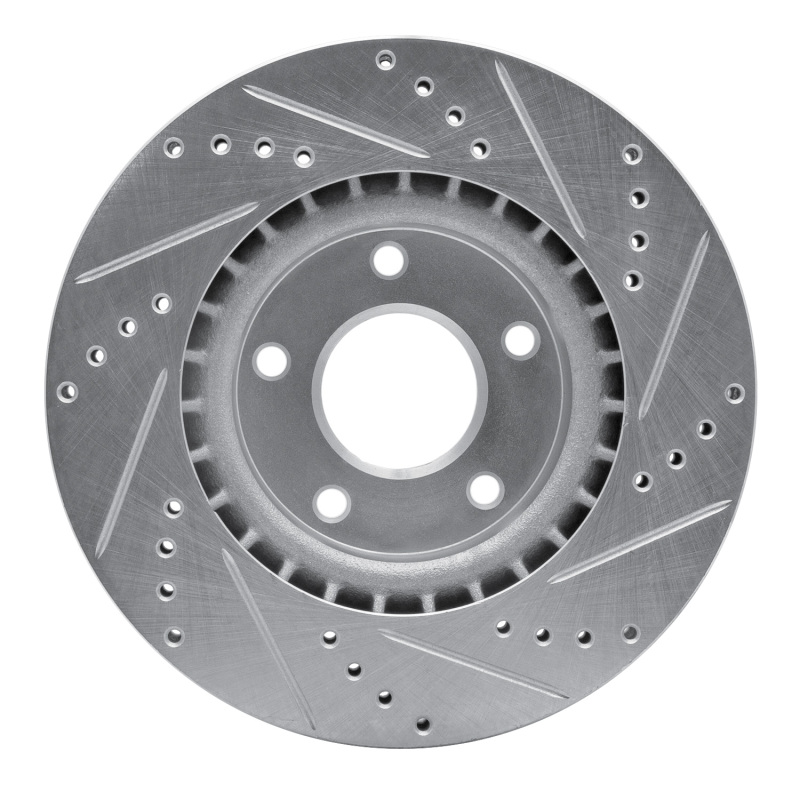 Picture of RNC Brake Rotor - Drill & Slot - R1 82-85 Mercedes-Benz 500SEC Front Left Drilled & Slotted Silver Brake Rotor rnc631-63007L