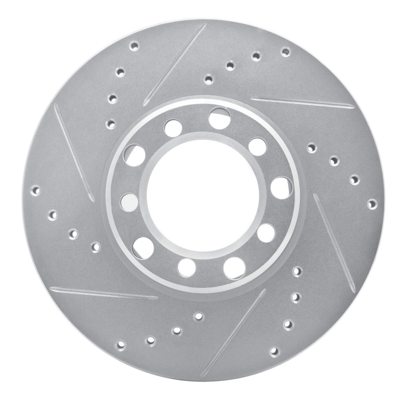 Picture of RNC Brake Rotor - Drill & Slot - R1 72-74 Mercedes-Benz 350SL Front Left Drilled & Slotted Silver Brake Rotor rnc631-63010L
