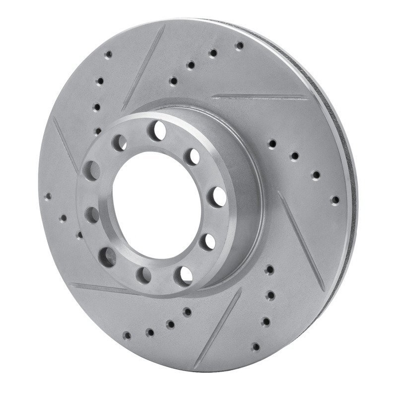 Picture of RNC Brake Rotor - Drill & Slot - R1 72-74 Mercedes-Benz 350SL Front Left Drilled & Slotted Silver Brake Rotor rnc631-63010L