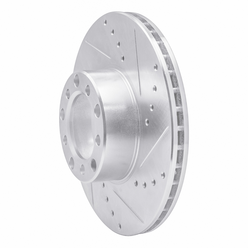 Picture of RNC Brake Rotor - Drill & Slot - R1 72-80 Mercedes-Benz 450SL Front Right Drilled & Slotted Silver Brake Rotor rnc631-63009R