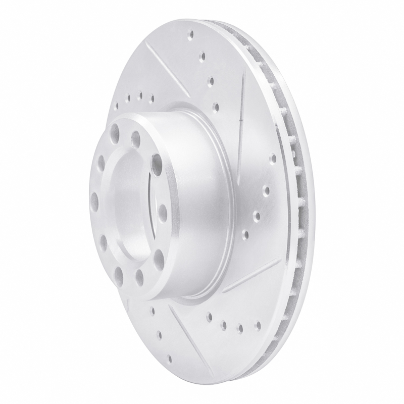 Picture of RNC Brake Rotor - Drill & Slot - R1 72-74 Mercedes-Benz 350SL Front Right Drilled & Slotted Silver Brake Rotor rnc631-63010R