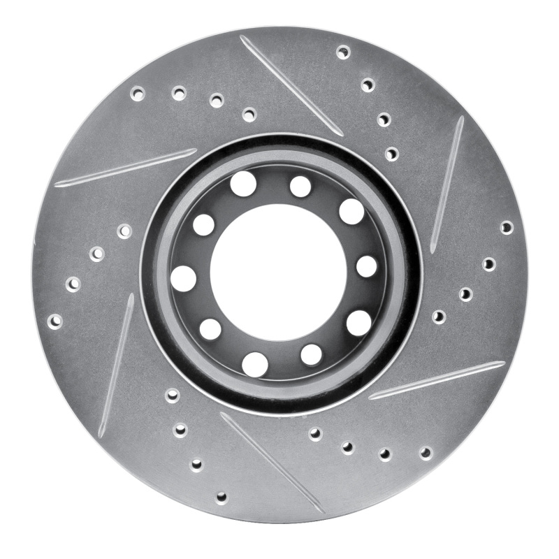 Picture of RNC Brake Rotor - Drill & Slot - R1 72-74 Mercedes-Benz 350SL Front Left Drilled & Slotted Silver Brake Rotor rnc631-63010L
