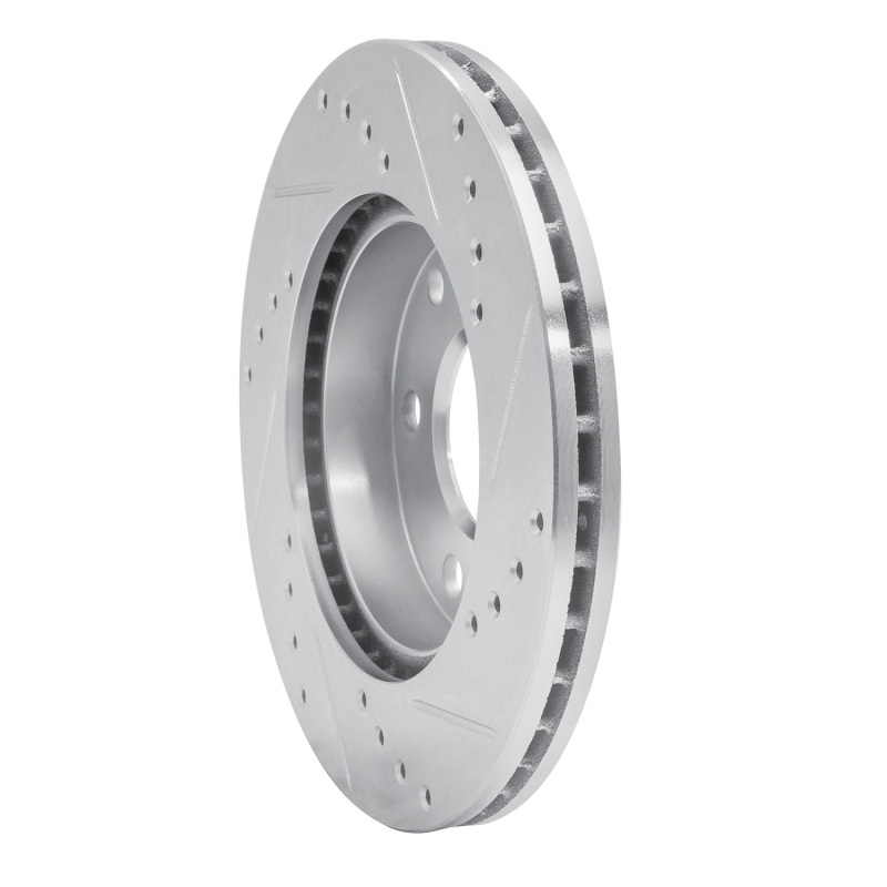 Picture of RNC Brake Rotor - Drill & Slot - R1 87-93 Mercedes-Benz 190D Front Left Drilled & Slotted Silver Brake Rotor rnc631-63012L