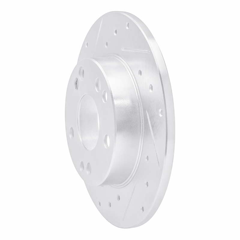 Picture of RNC Brake Rotor - Drill & Slot - R1 83-89 Mercedes-Benz 190D Front Left Drilled & Slotted Silver Brake Rotor rnc631-63011L