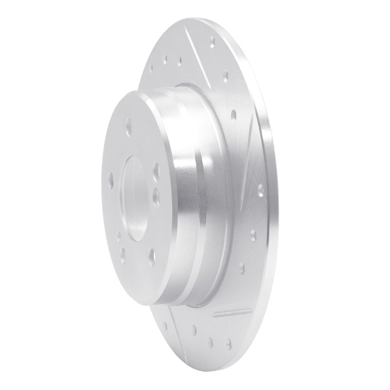 Picture of RNC Brake Rotor - Drill & Slot - R1 87-15 Chrysler Crossfire Rear Right Drilled & Slotted Silver Brake Rotor rnc631-63013R