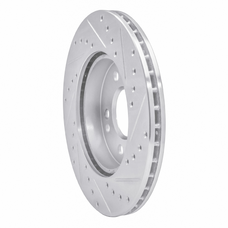 Picture of RNC Brake Rotor - Drill & Slot - R1 84-95 Mercedes-Benz 260E Front Left Drilled & Slotted Silver Brake Rotor rnc631-63016L