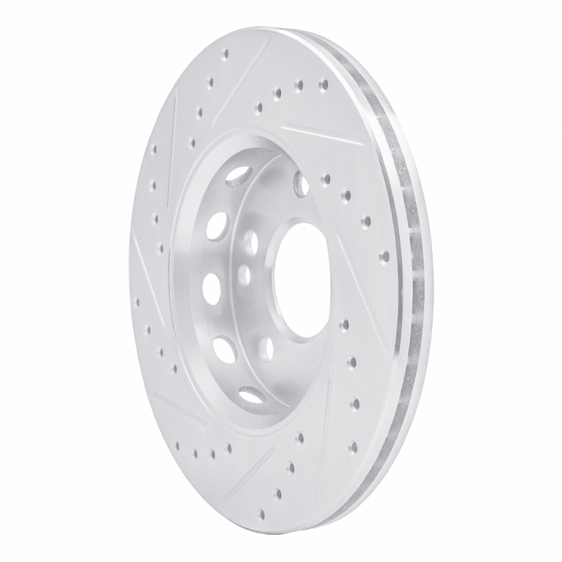 Picture of RNC Brake Rotor - Drill & Slot - R1 90-92 Mercedes-Benz 300E Front Right Drilled & Slotted Silver Brake Rotor rnc631-63014R