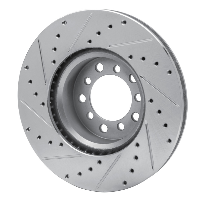 Picture of RNC Brake Rotor - Drill & Slot - R1 85-91 Mercedes-Benz 560SEC Front Right Drilled & Slotted Silver Brake Rotor rnc631-63017R