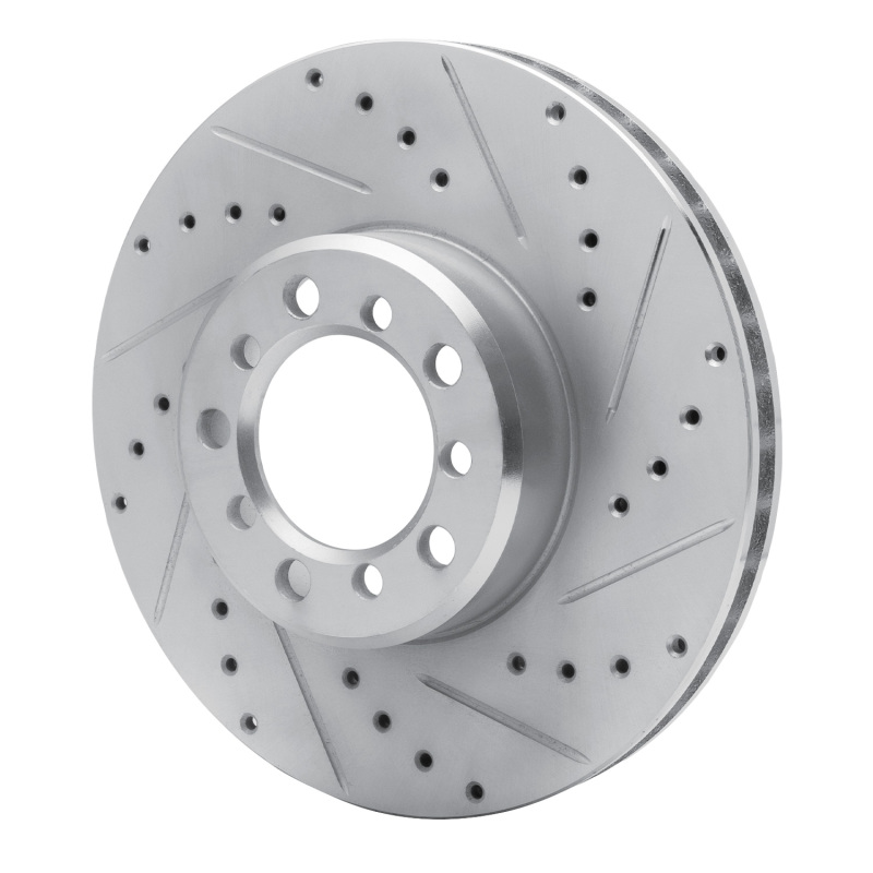 Picture of RNC Brake Rotor - Drill & Slot - R1 85-91 Mercedes-Benz 560SEC Front Right Drilled & Slotted Silver Brake Rotor rnc631-63017R