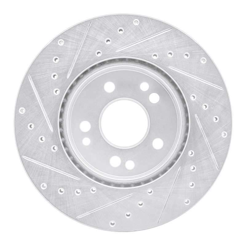 Picture of RNC Brake Rotor - Drill & Slot - R1 90-95 Mercedes-Benz 300CE Front Right Drilled & Slotted Silver Brake Rotor rnc631-63020R