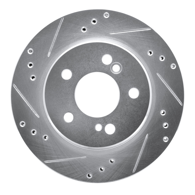 Picture of RNC Brake Rotor - Drill & Slot - R1 92-94 Mercedes-Benz 500E Rear Left Drilled & Slotted Silver Brake Rotor rnc631-63025L