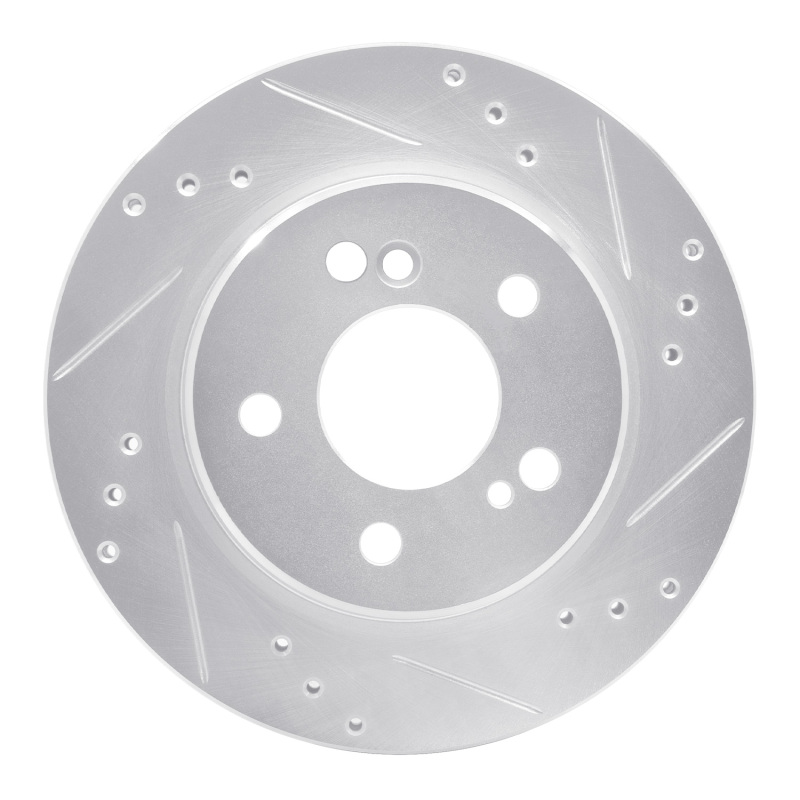 Picture of RNC Brake Rotor - Drill & Slot - R1 92-94 Mercedes-Benz E500 Rear Right Drilled & Slotted Silver Brake Rotor rnc631-63025R