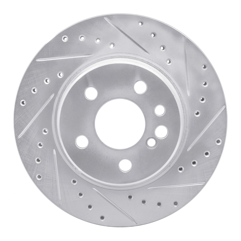 Picture of RNC Brake Rotor - Drill & Slot - R1 92-99 Mercedes-Benz 500SEL Rear Right Drilled & Slotted Silver Brake Rotor rnc631-63024R