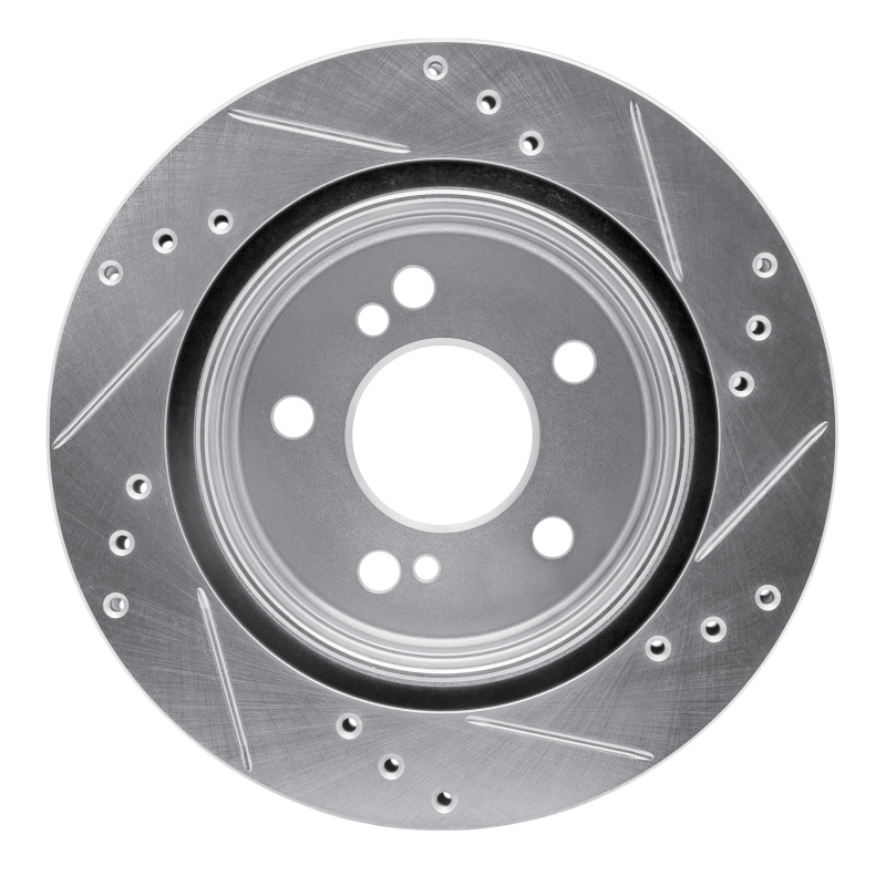 Picture of RNC Brake Rotor - Drill & Slot - R1 92-94 Mercedes-Benz 500E Rear Left Drilled & Slotted Silver Brake Rotor rnc631-63025L