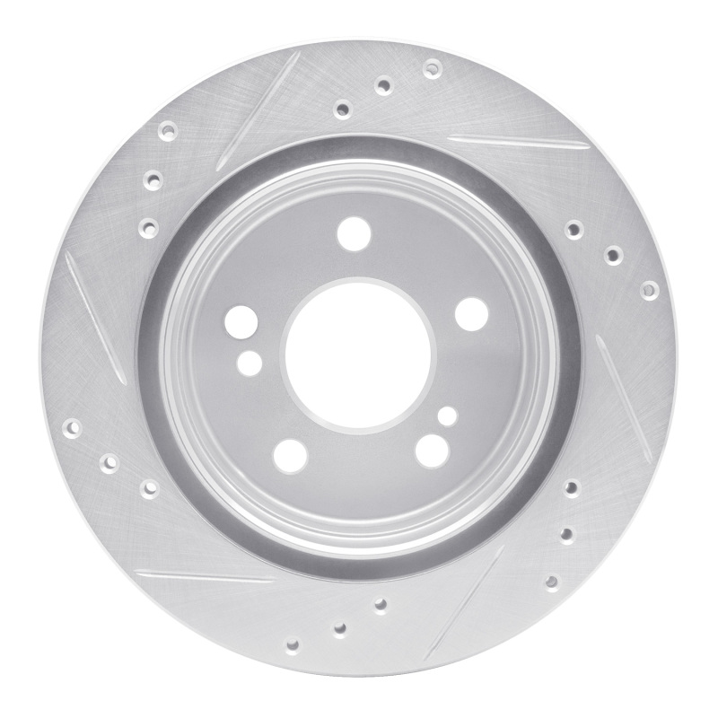 Picture of RNC Brake Rotor - Drill & Slot - R1 92-95 Mercedes-Benz E420 Rear Right Drilled & Slotted Silver Brake Rotor rnc631-63026R