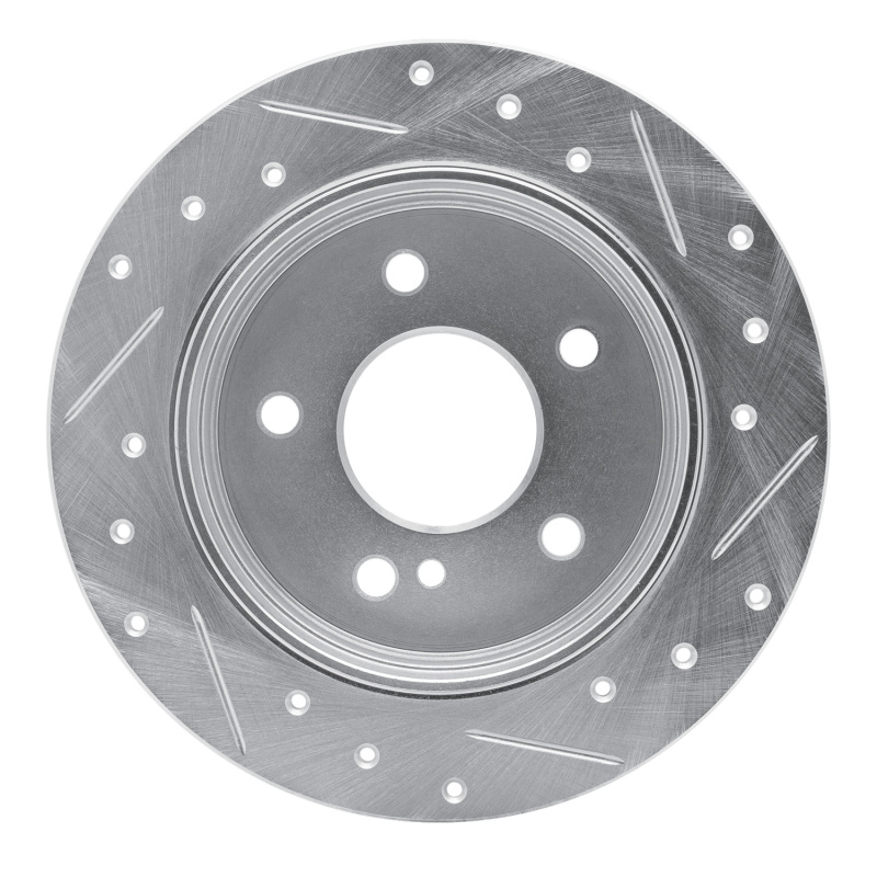 Picture of RNC Brake Rotor - Drill & Slot - R1 94-98 Mercedes-Benz C220 Rear Left Drilled & Slotted Silver Brake Rotor rnc631-63027L
