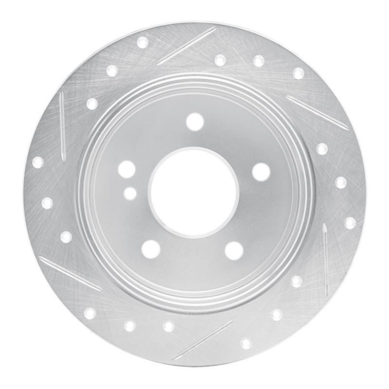 Picture of RNC Brake Rotor - Drill & Slot - R1 94-98 Mercedes-Benz C280 Rear Right Drilled & Slotted Silver Brake Rotor rnc631-63027R