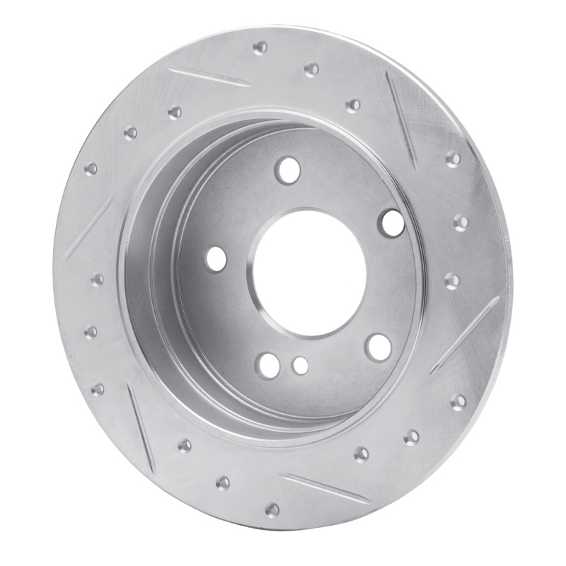 Picture of RNC Brake Rotor - Drill & Slot - R1 94-98 Mercedes-Benz C220 Rear Left Drilled & Slotted Silver Brake Rotor rnc631-63027L