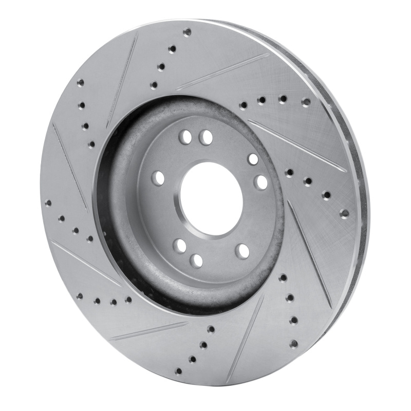 Picture of RNC Brake Rotor - Drill & Slot - R1 94-02 Mercedes-Benz SL600 Left Front Drilled & Slotted Silver Brake Rotor rnc631-63029D