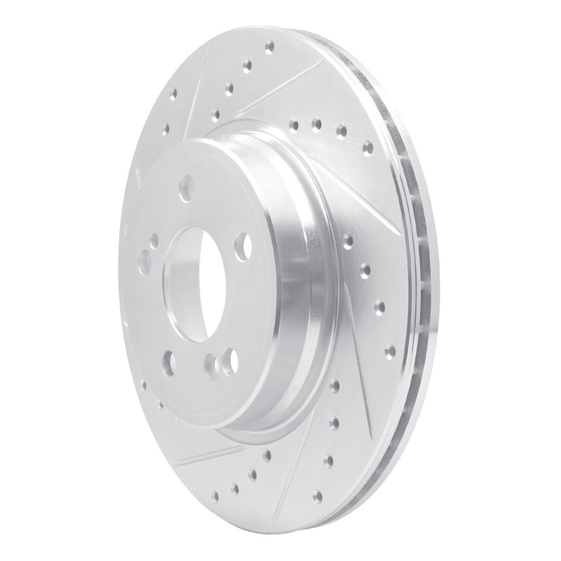 Picture of RNC Brake Rotor - Drill & Slot - R1 93-02 Mercedes-Benz SL500 Rear Left Drilled & Slotted Silver Brake Rotor rnc631-63030L