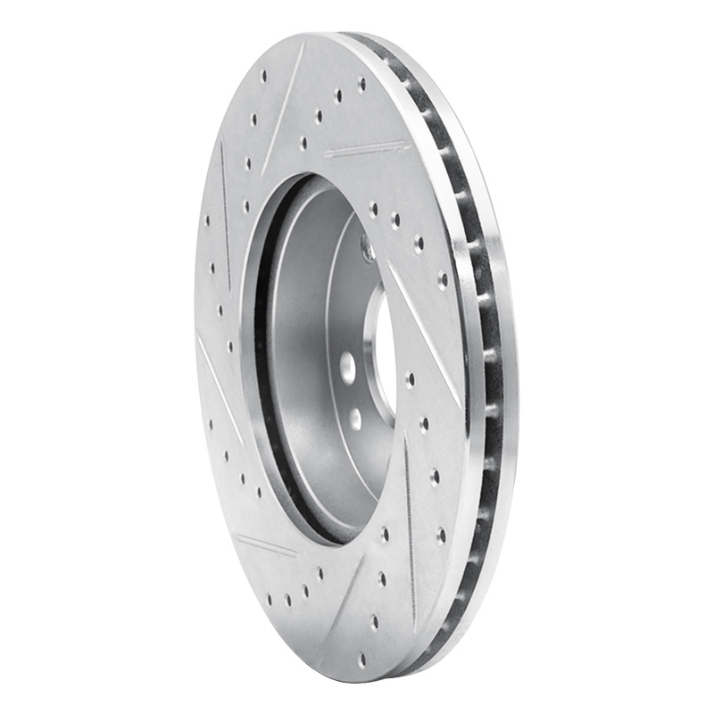 Picture of RNC Brake Rotor - Drill & Slot - R1 90-95 Mercedes-Benz 400E Front Right Drilled & Slotted Silver Brake Rotor rnc631-63031R