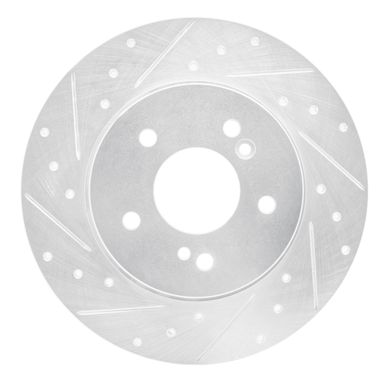 Picture of RNC Brake Rotor - Drill & Slot - R1 96-98 Mercedes-Benz SL320 Rear Left Drilled & Slotted Silver Brake Rotor rnc631-63035L