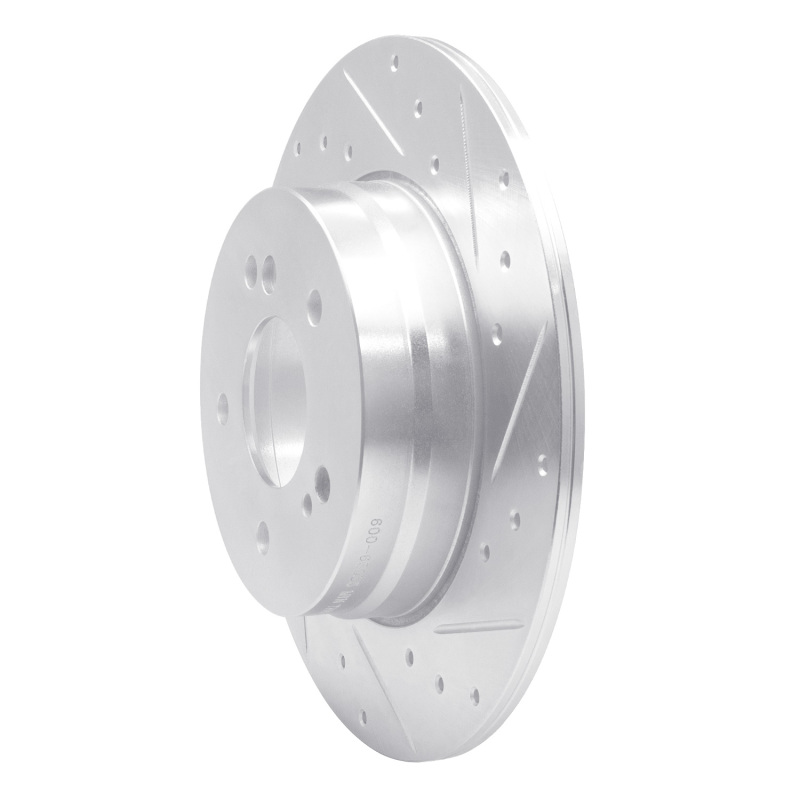 Picture of RNC Brake Rotor - Drill & Slot - R1 96-98 Mercedes-Benz SL500 Rear Right Drilled & Slotted Silver Brake Rotor rnc631-63035R