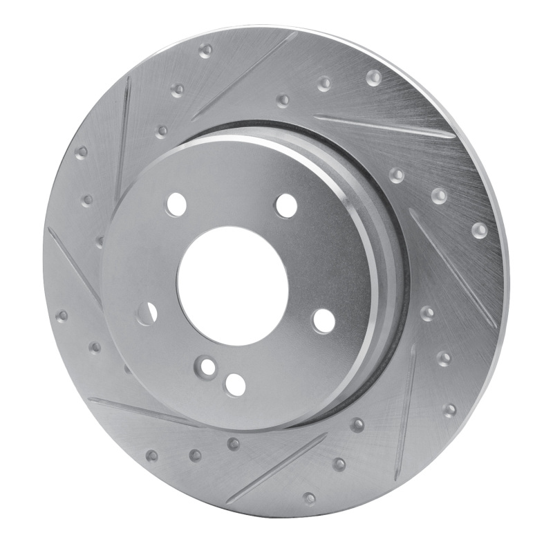 Picture of RNC Brake Rotor - Drill & Slot - R1 98-03 Mercedes-Benz E320 Rear Left Drilled & Slotted Silver Brake Rotor rnc631-63037L