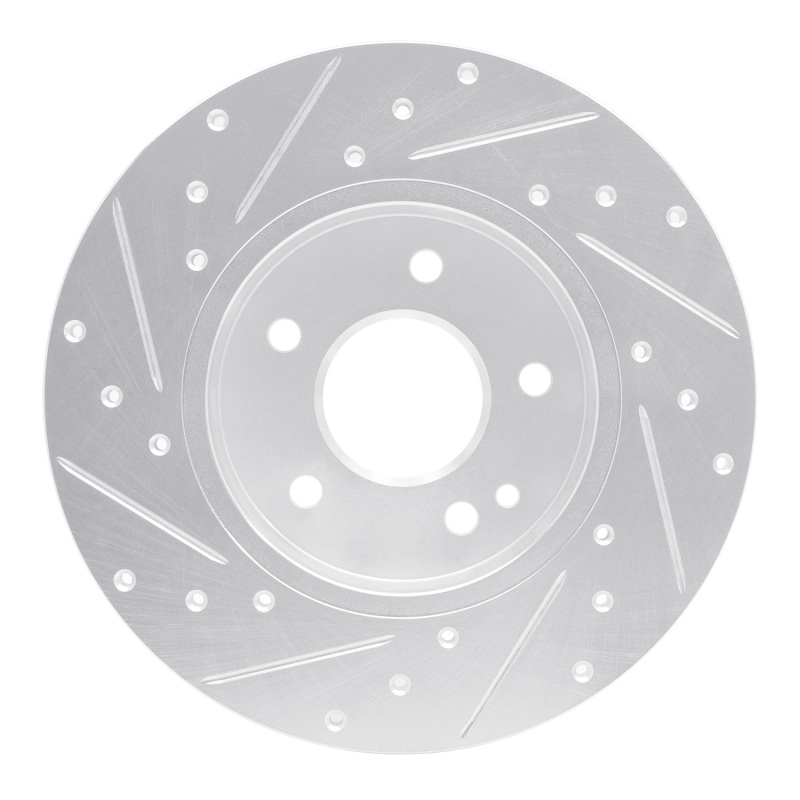 Picture of RNC Brake Rotor - Drill & Slot - R1 97-98 Mercedes-Benz C230 Front Right Drilled & Slotted Silver Brake Rotor rnc631-63036R