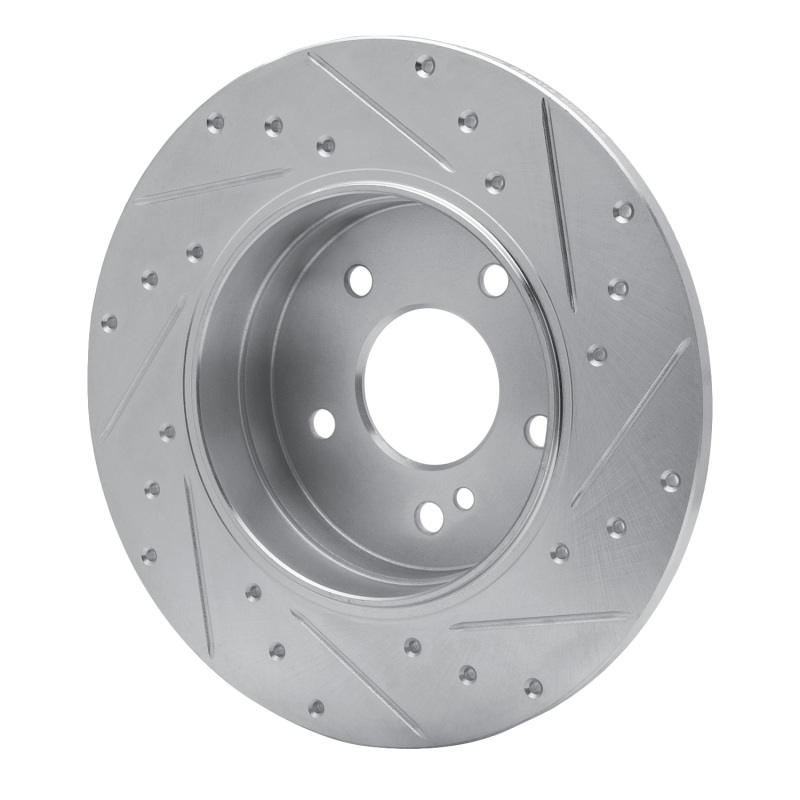 Picture of RNC Brake Rotor - Drill & Slot - R1 98-03 Mercedes-Benz E320 Rear Left Drilled & Slotted Silver Brake Rotor rnc631-63037L