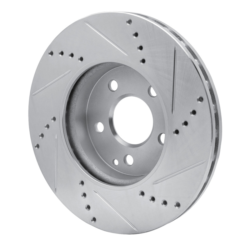 Picture of RNC Brake Rotor - Drill & Slot - R1 03-09 Mercedes-Benz E320 Front Left Drilled & Slotted Silver Brake Rotor rnc631-63050L