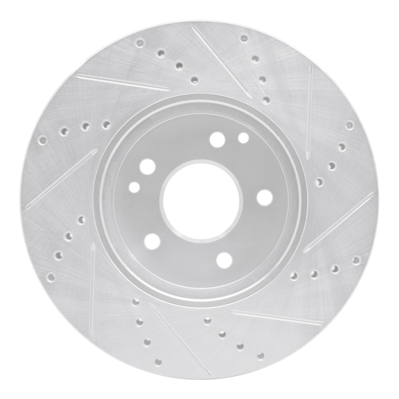 Picture of RNC Brake Rotor - Drill & Slot - R1 96-11 Chrysler Crossfire Front Left Drilled & Slotted Silver Brake Rotor rnc631-63048L