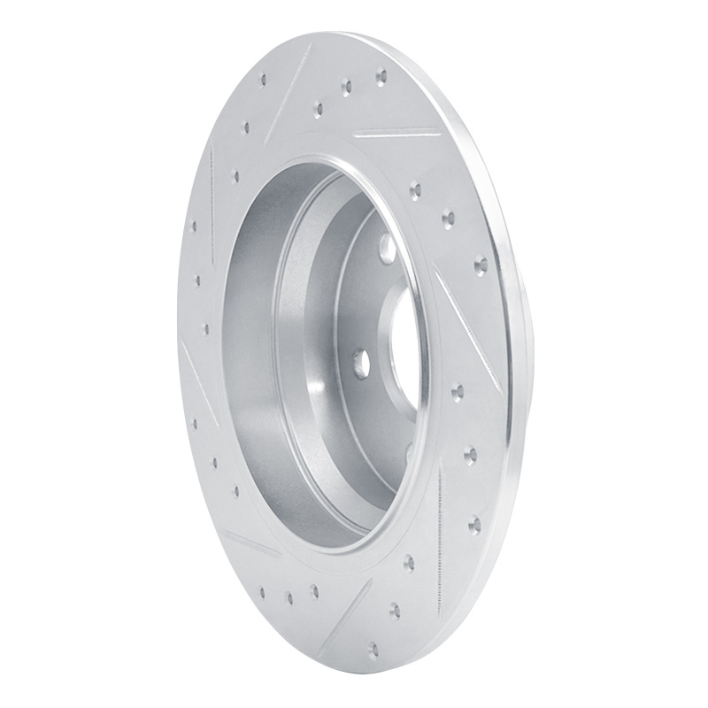 Picture of RNC Brake Rotor - Drill & Slot - R1 03-16 Mercedes-Benz E200 (Latin America) Rear Right Drilled & Slotted Silver Brake Rotor rnc631-63051R