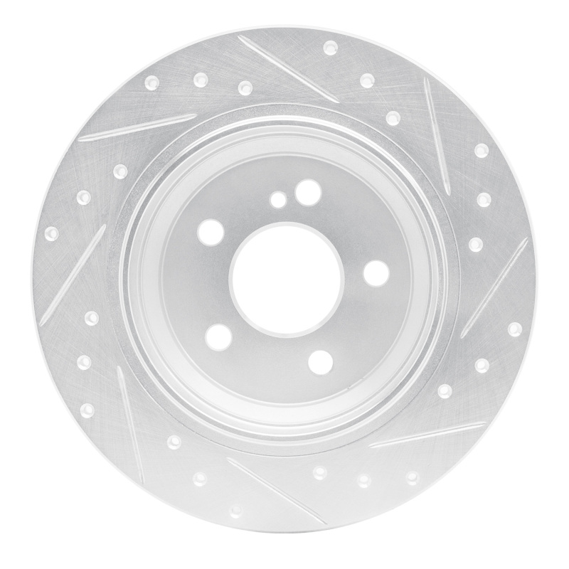 Picture of RNC Brake Rotor - Drill & Slot - R1 03-06 Mercedes-Benz S430 Rear Left Drilled & Slotted Silver Brake Rotor rnc631-63060L