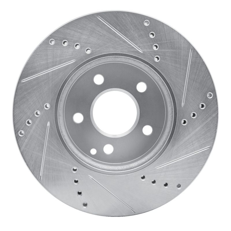 Picture of RNC Brake Rotor - Drill & Slot - R1 03-09 Mercedes-Benz E320 Front Left Drilled & Slotted Silver Brake Rotor rnc631-63050L