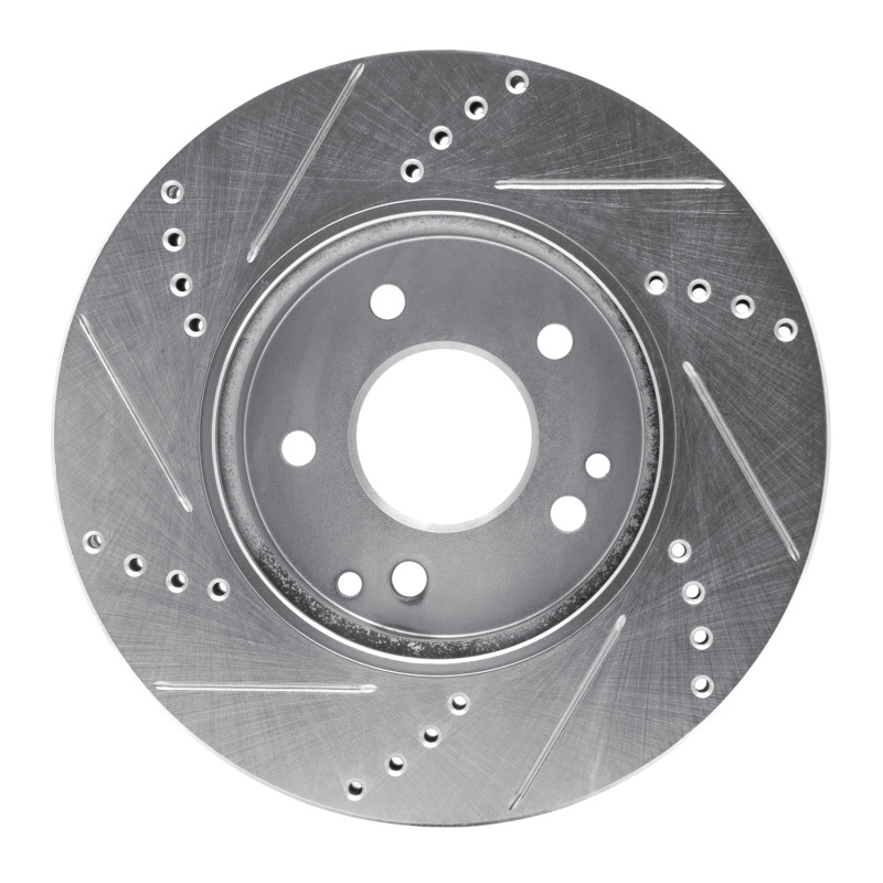 Picture of RNC Brake Rotor - Drill & Slot - R1 96-15 Mercedes-Benz SLK230 Front Right Drilled & Slotted Silver Brake Rotor rnc631-63047R