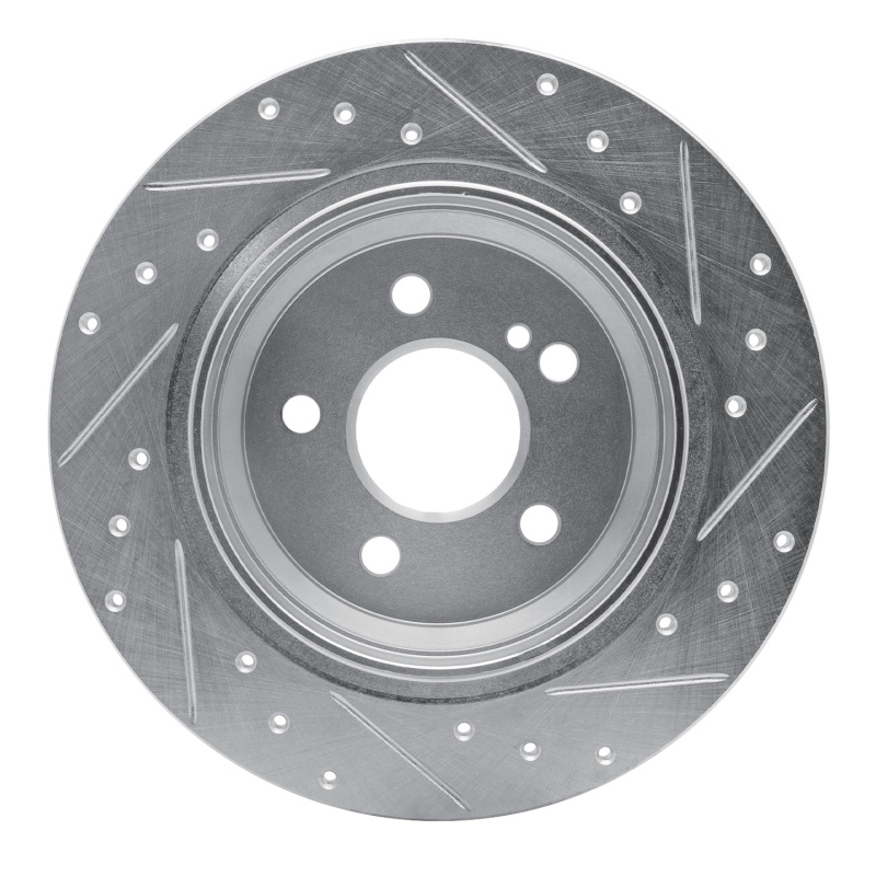 Picture of RNC Brake Rotor - Drill & Slot - R1 07-13 Mercedes-Benz S400 (USA) Rear Left Drilled & Slotted Silver Brake Rotor rnc631-63078L