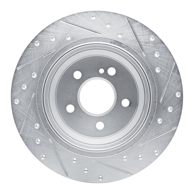 Picture of RNC Brake Rotor - Drill & Slot - R1 03-06 Mercedes-Benz SL500 Rear Left Drilled & Slotted Silver Brake Rotor rnc631-63071L