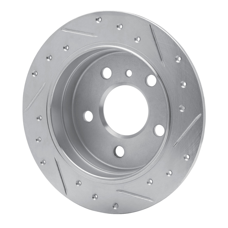 Picture of RNC Brake Rotor - Drill & Slot - R1 06-11 Mercedes-Benz B200 Rear Left Drilled & Slotted Silver Brake Rotor rnc631-63087L